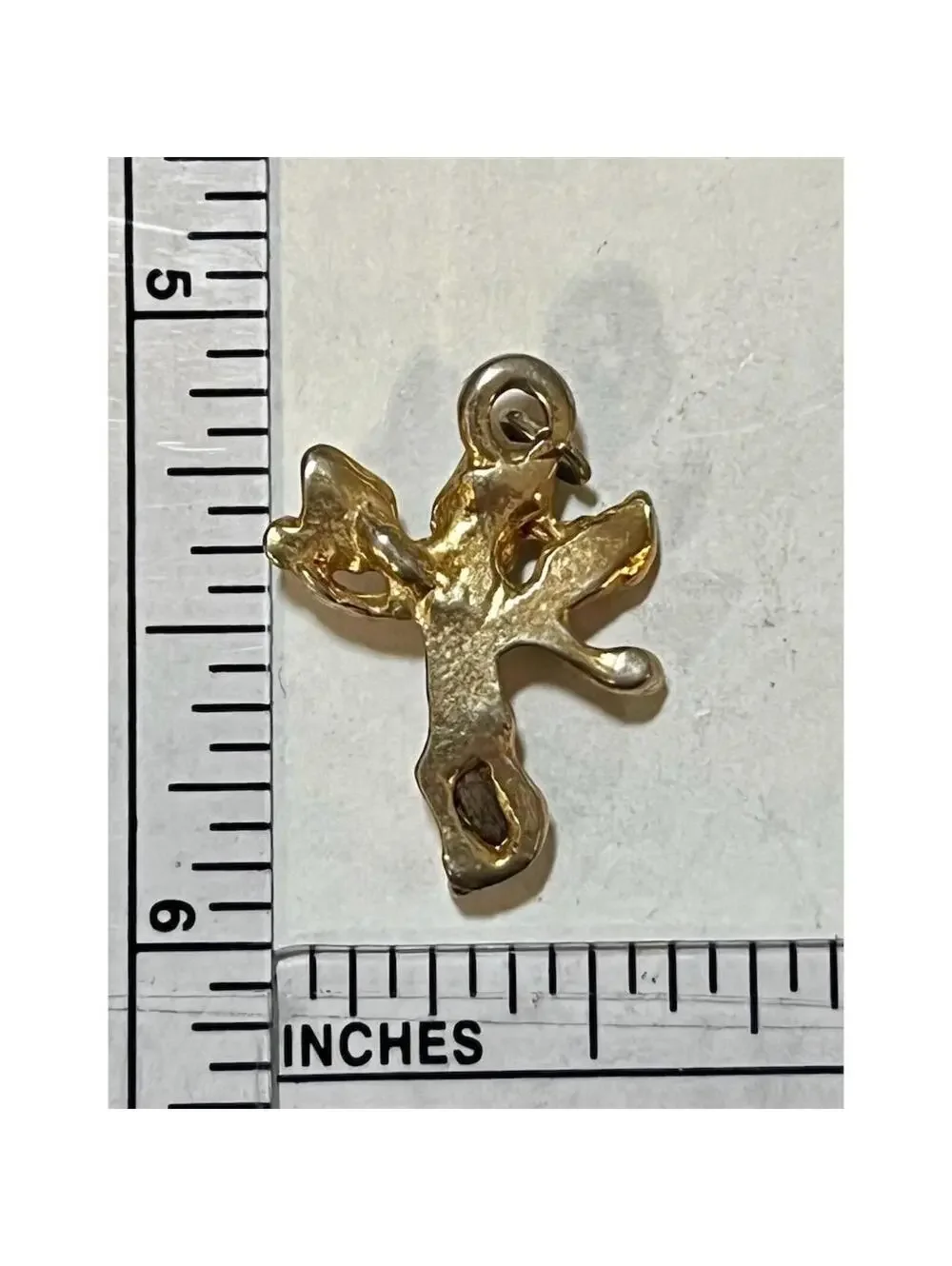 Gold Tone Angel Cherub Charm Pendant Religious Christian Jewelry